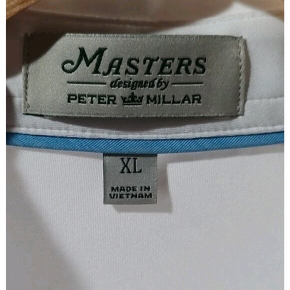 Men's Masters Peter Millar Golf Polo Shirt White Augusta National XL NWT - Picture 4 of 6